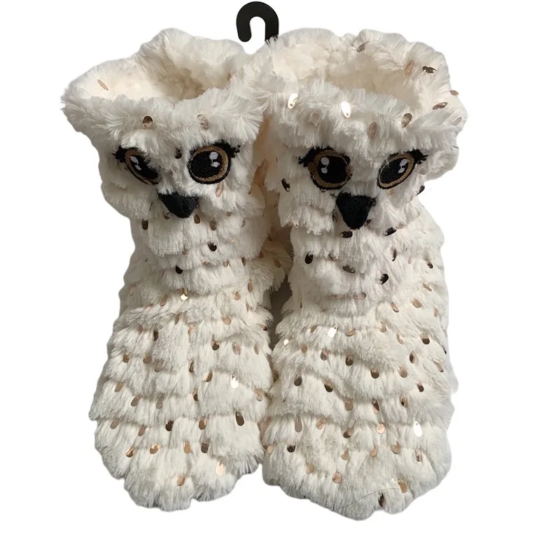 
New develop 3D emboridery 100%polyester plush with sequin outdoor casual cotton shoes snow boots women ankle snow boots 