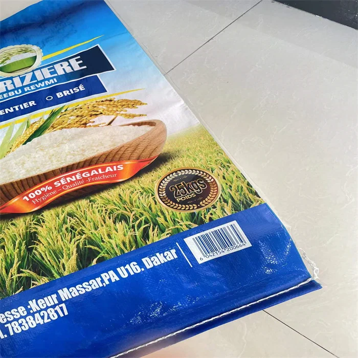 empty poly pp basmati rice bag 40kg 25kg 50kg rice sacks 50kg design 5kg