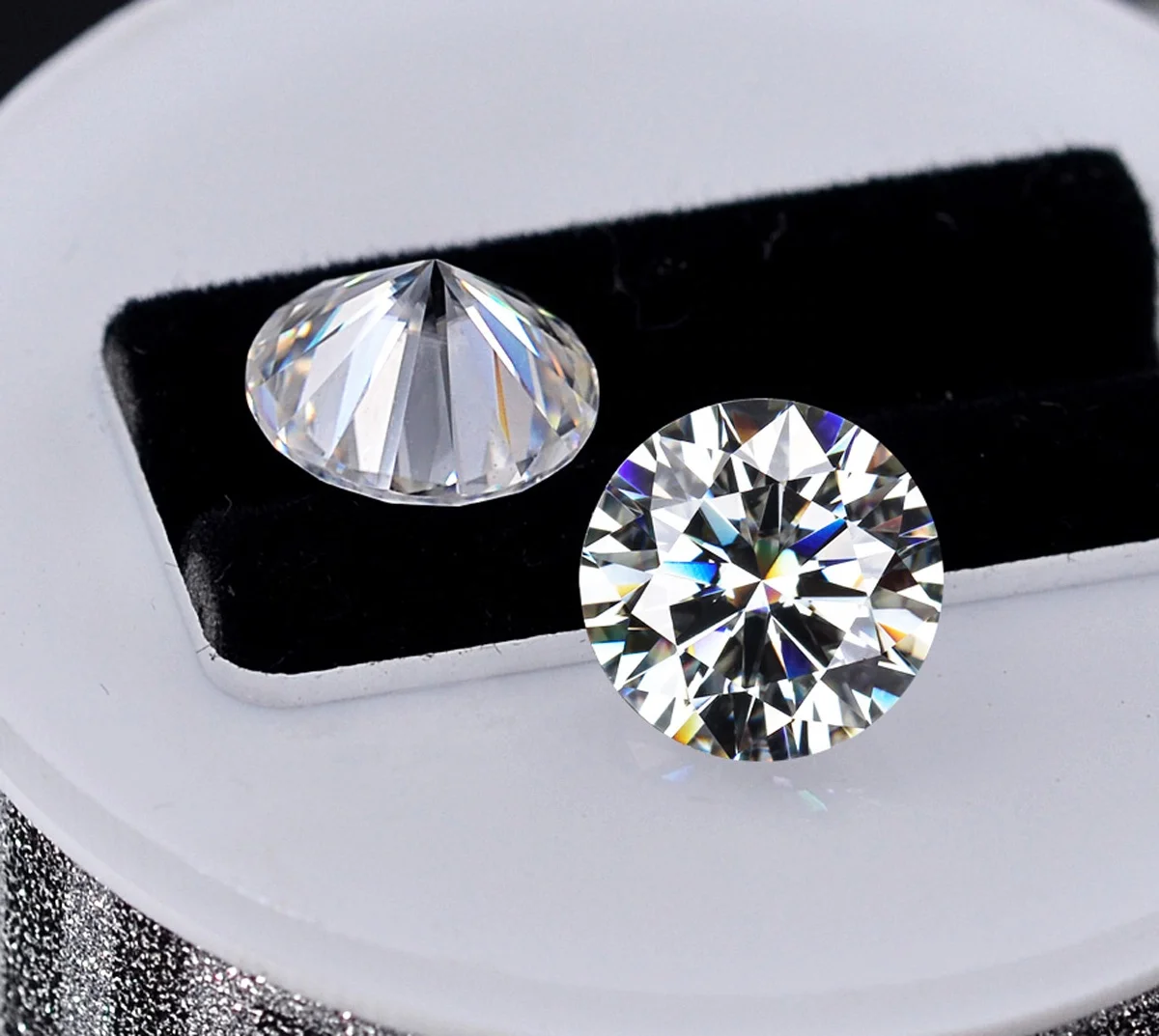 Baifu Jewelry factory price D VVS 0.5ct 5mm round loose moissanite stones