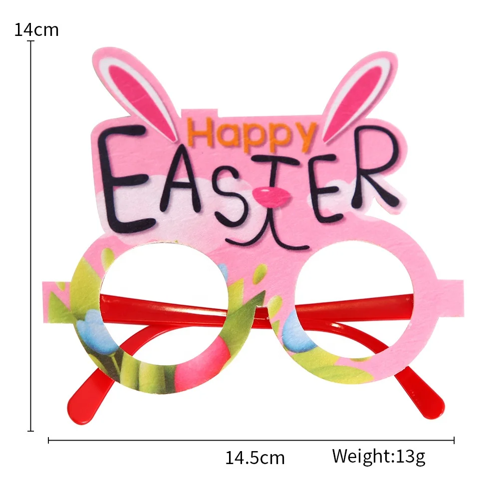 Easter Party Eyeglasses Funny Bunny Glasses for Kids Adults Glitter Light up Easter Bunny Ears Glasses