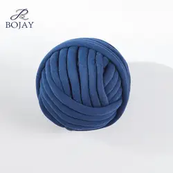 Various colors stock 100% cotton machine washable cotton roving poly fiber filled tube braid hand knitting chunky yarn
