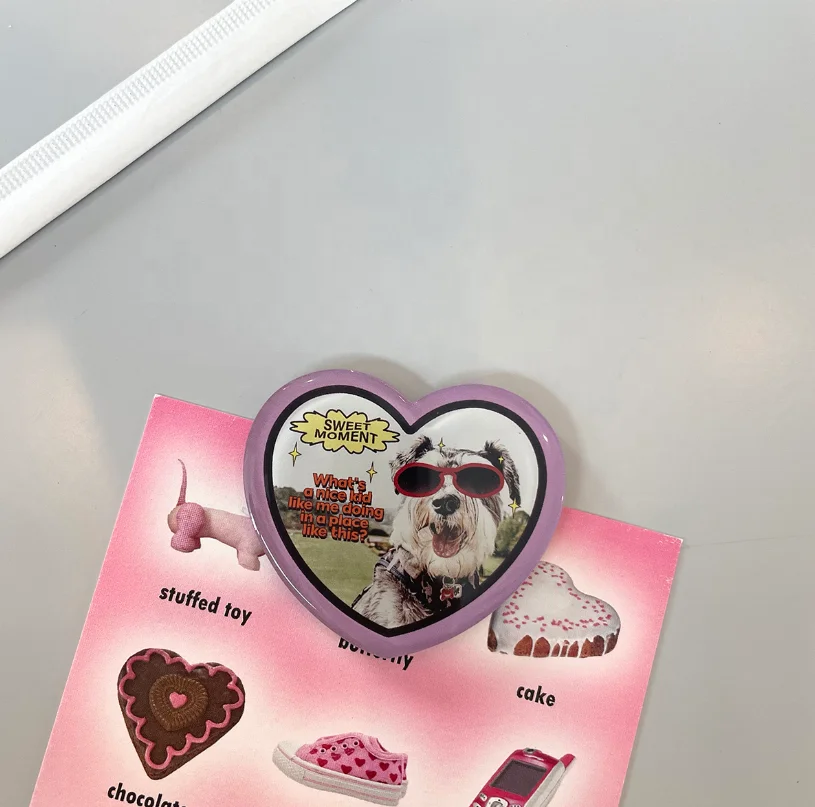 Private customization various shape cute pet photo domed plastic magnetic fridge magnet souvenir