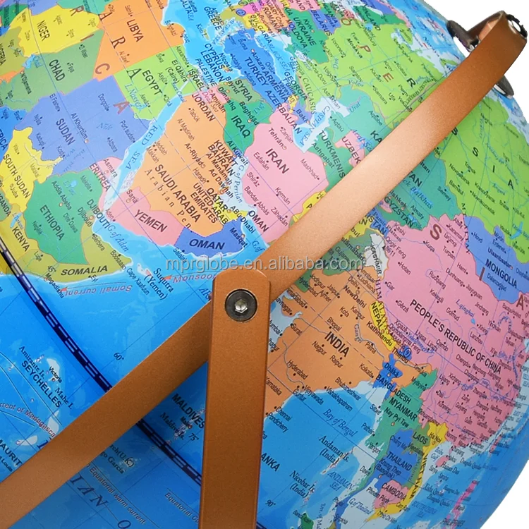 22.8cm 8 inch Constellation Globe With World Map and Light Desk Top Decorative Portable Plastic Globe For Kids Educational Globe