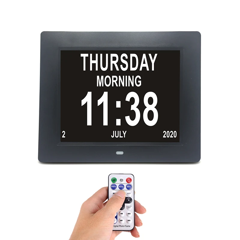 New Design Led Digital Calendar Day Clock 7 8 10 Inch For Dementia Elderly Seniors Alarm Clock