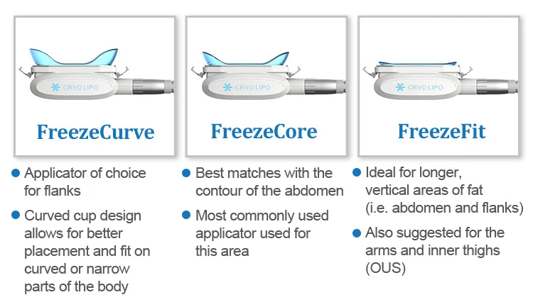 
360 Degree 5 handles chin applicator machine Cryotherapy beauty equipment 