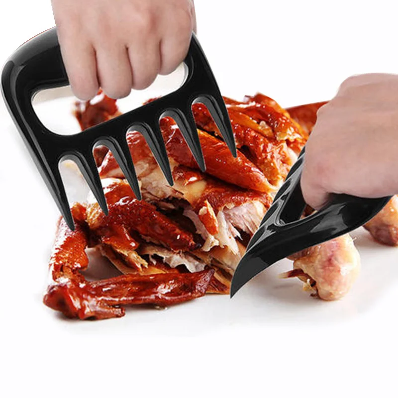 Plastic Meat BBQ Bear Claws Pulled Meat Shredder Separator Manual Meat Claws Fork Set