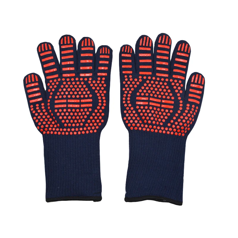 800 Degree Heat Resistant Gloves Outdoor Barbecue Kitchen Oven BBQ Gloves Heat Resistant with EN407 EN420