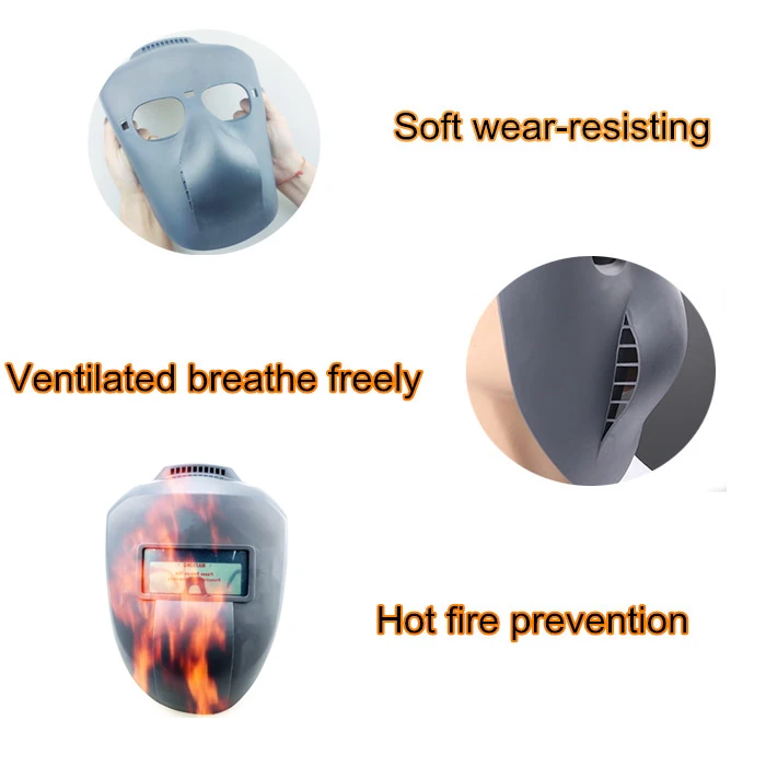 Welding helmet PP material automatically darkened