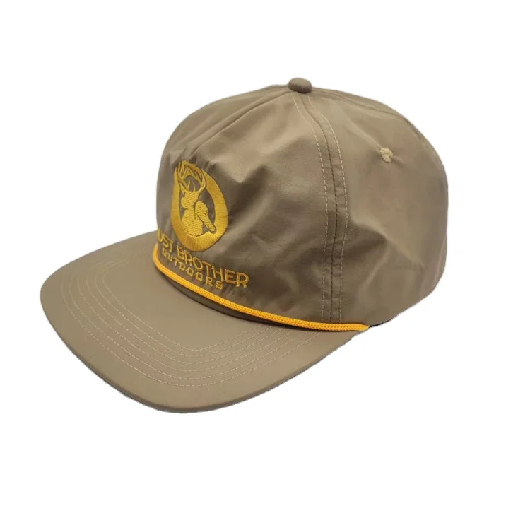 High quality unstructured wholesale custom blank waterproof nylon rope snapback hat gorras