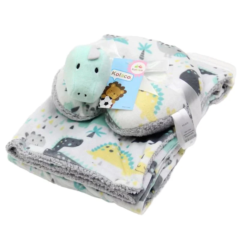 Unisex 200TC Super Soft 3D Animal Bedding Set 200TC Neck Pillow Plush Blanket Summer Knitted Floral Character Baby Bedding