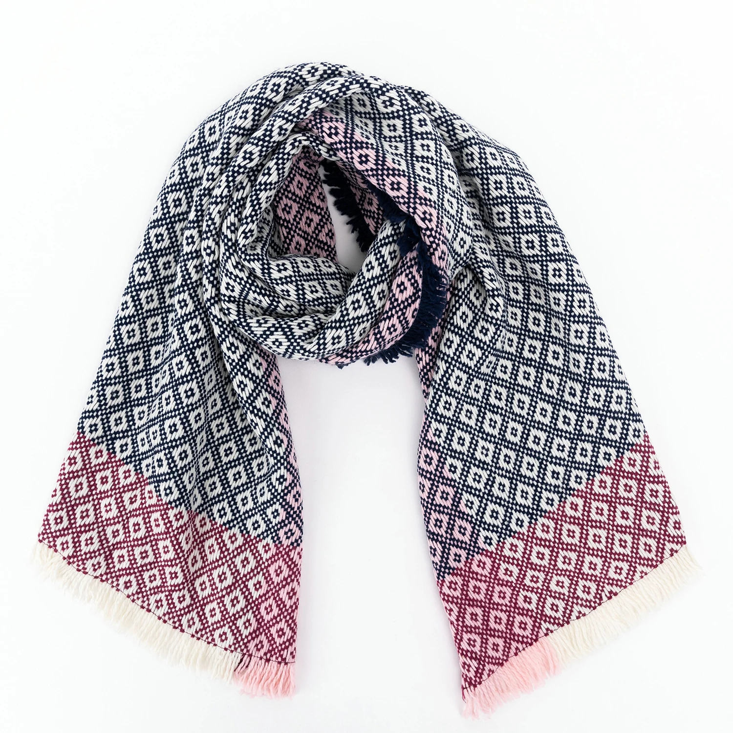 Custom Apparel Accessories Unisex Winter Warm Scarf Checks Grid Tartan Cashmere Soft Shawl pashmina Windowpane oversize Blanket