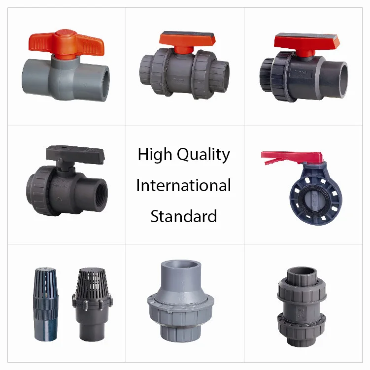Good Quality Water Supply True Union PVC Ball Check Valve PVC Plastic valve and pipe fitting