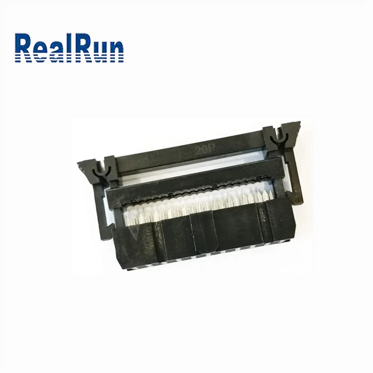 FC-20P IDC Connector 2.54mm IDC Crimping 0.635 / 1.0 / 1.27 Grey Flat Ribbon Cable Female Header Connector