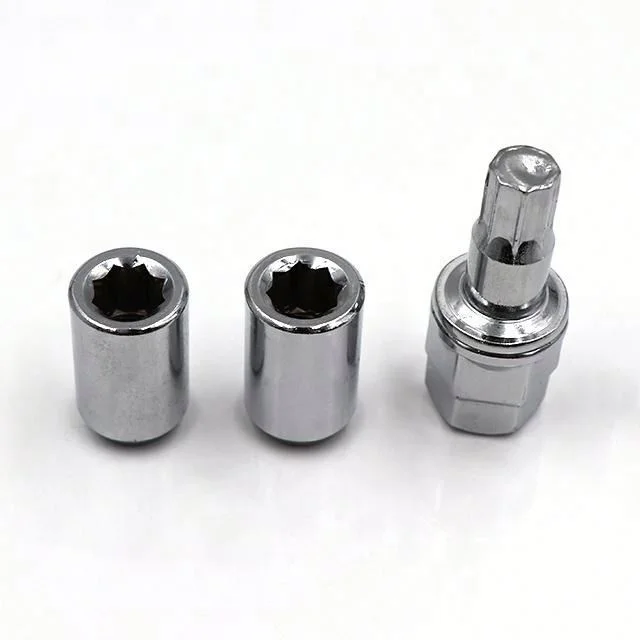 Steel Open End 6 Point M12x1.5 M12 Hub Lock Anti Theft M12x1.25 High Quality Rays Wheels Chrome Wheel Drive Tuner Lug Nuts
