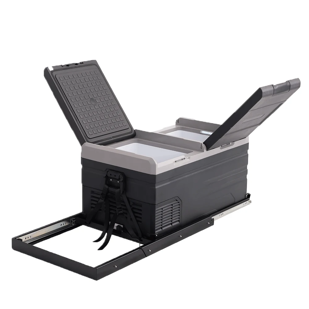 MU TWW95 12volt Fridge 12/24v Car Fridge Freezer With Compressor Car Home RV 95L Camping Fridge Refrigerator With Wheels