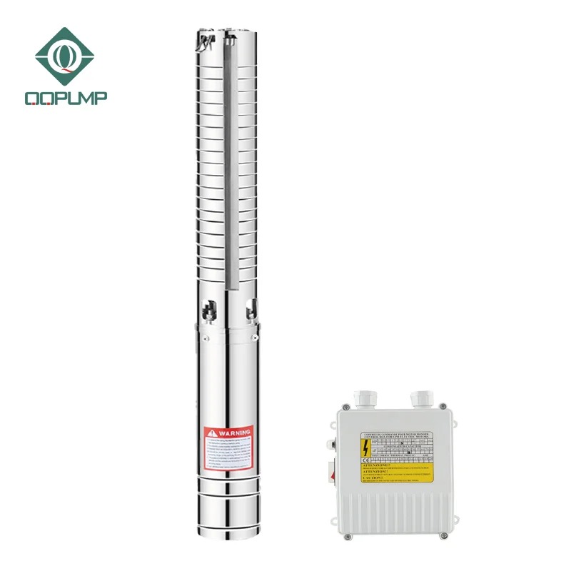 QQPump 4SP14/10 4HP Ac Submersible Deepwell Pump High Pressure Portable Deep Well Water Pump