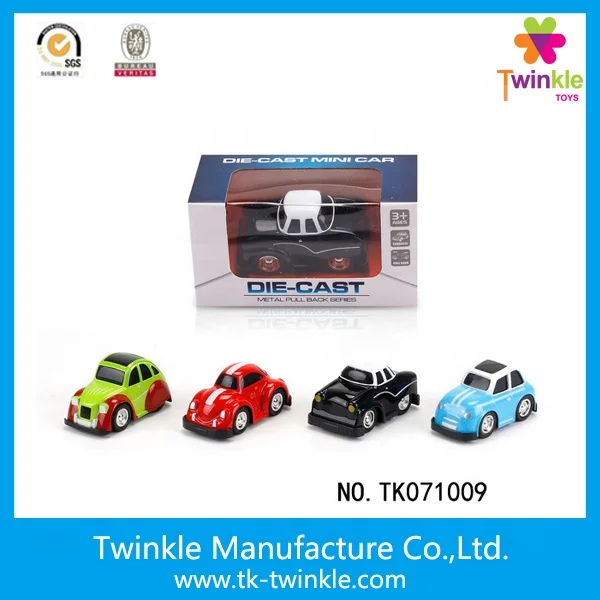 Diecast model car pull back mini bus 4 ASST metal car toy