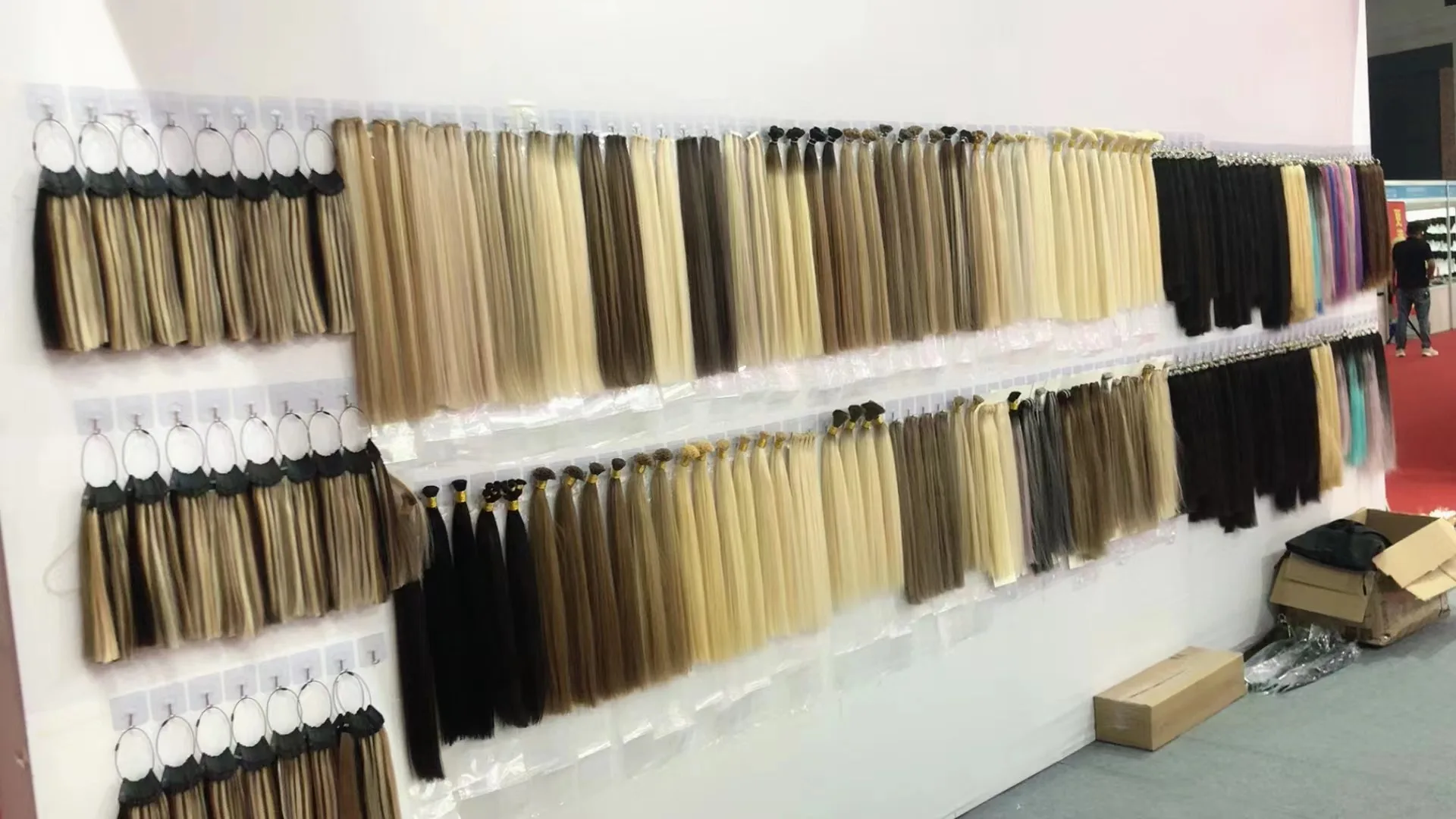 Large Stock 100% Remy color 1001 Full Russian Cuticle Virgin Unprocessed I U V Tip Hair Extension