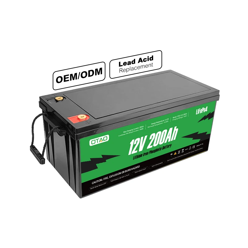 Genuine 12V Lifepo4 200Ah Battery Brand Diy Rv Ev Rechargeable Baterias De Litio Deep Cycle Battery Pack Solar Cell With Busbars