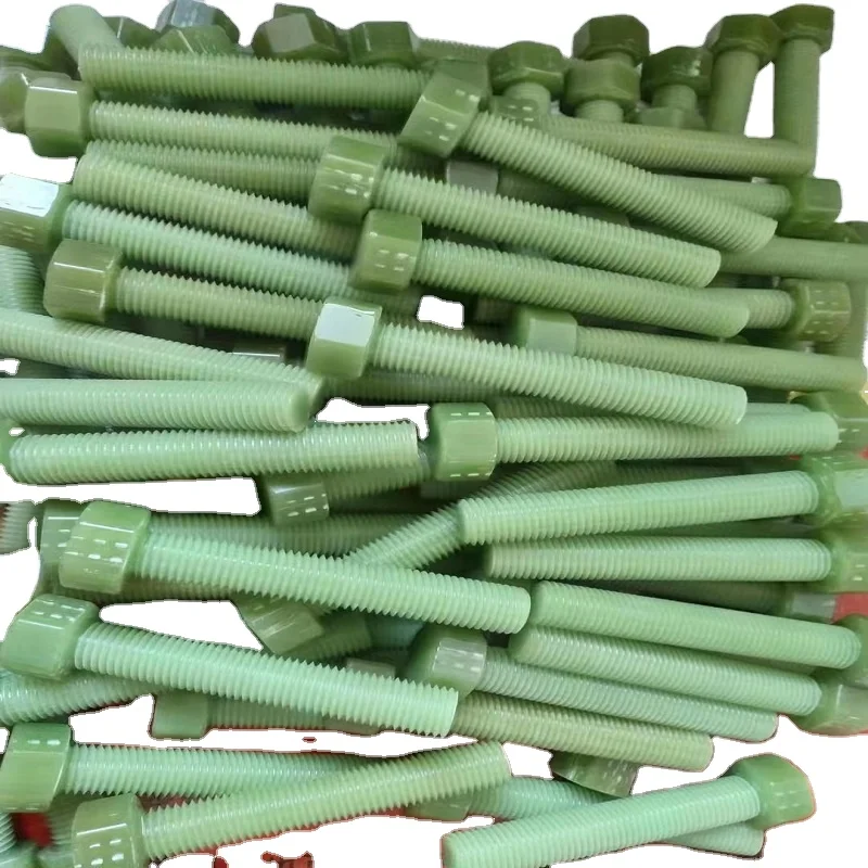 fiberglass and epoxy resin threaded rod frp insulation nut and bolt