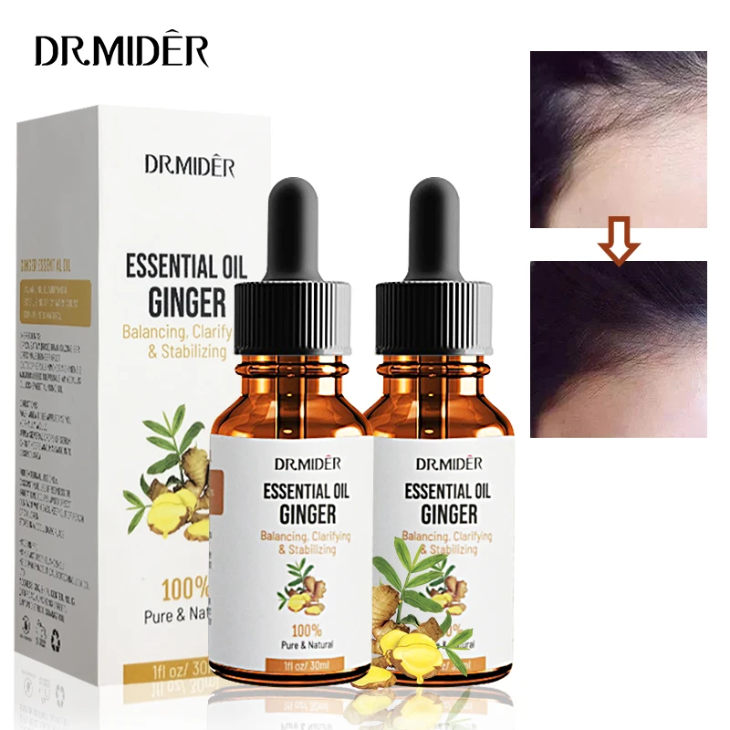 High quality essential oil manufacturer 100% organic pure private label 30ml ginger hair face body massage oils