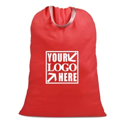 New hot sale eco-friendly material recyclable large capacity drawstring laundry bag custom LOGO storage storage bag