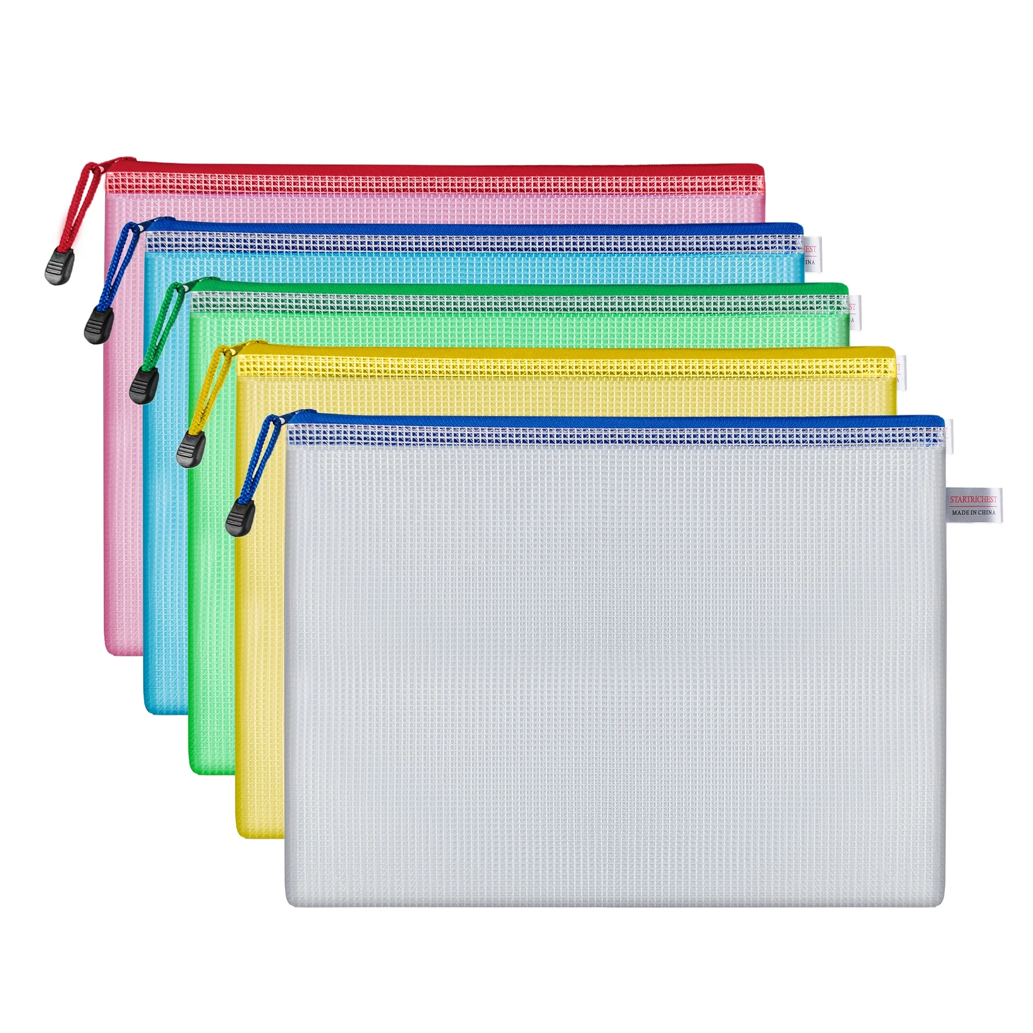 A4 Document Bag Waterproof Document Pouch Document Holder Zipper File Bag For School Office Student