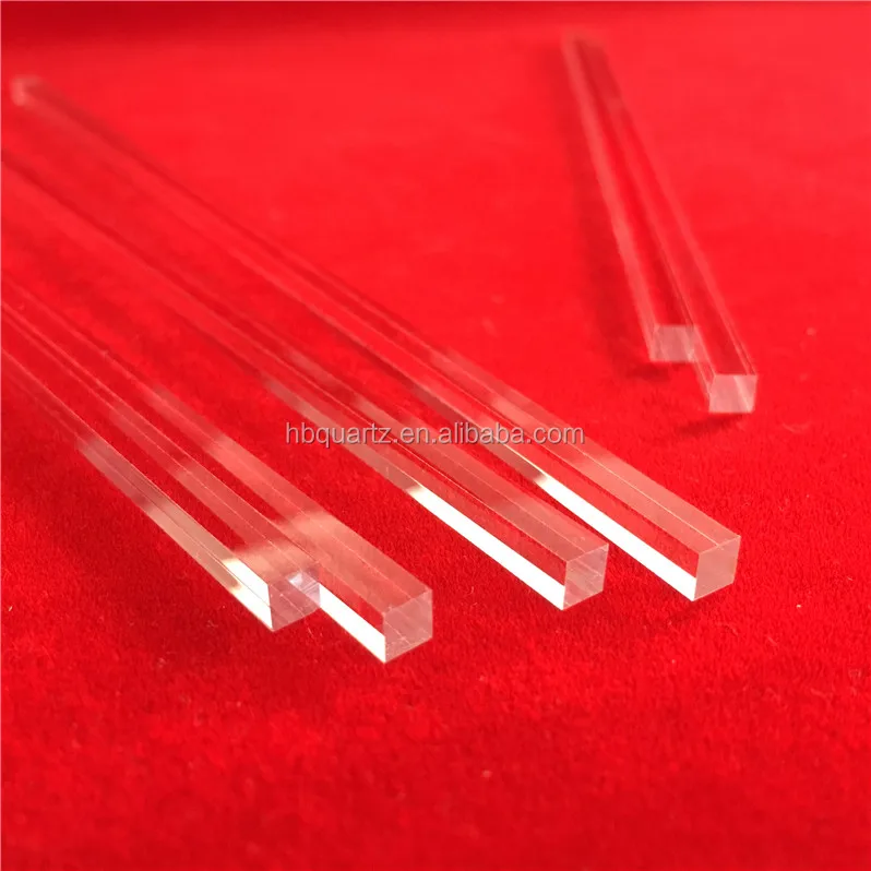Квадратный ясный кварцевый стеклянный стержень для химических применений