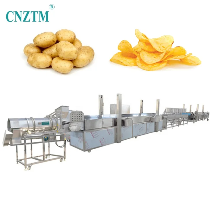 fully automatic  potato crisps making machinery chips frying machine potato pa tato chips making machine