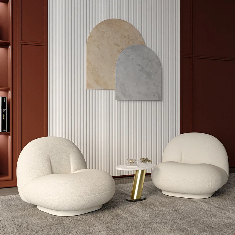 Hot Sale White Fabric Inflatable Lounge Lazy Sofa Moon Chair For Living Room