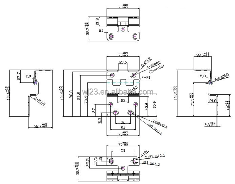 GUANGYOU nice quality bending design cabinet equipment Black color steel cranked hinge for door