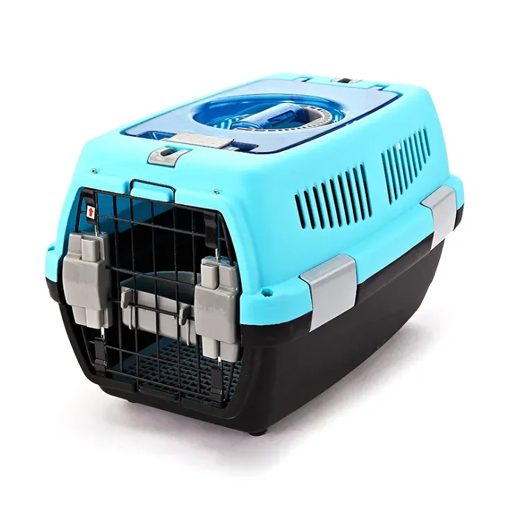 Cat Pet Dog Flight Carrier Case Eco Friendly Plastic Carrier Pet Dog Transport Box  Shipping Time 3 Days cat flight carrier