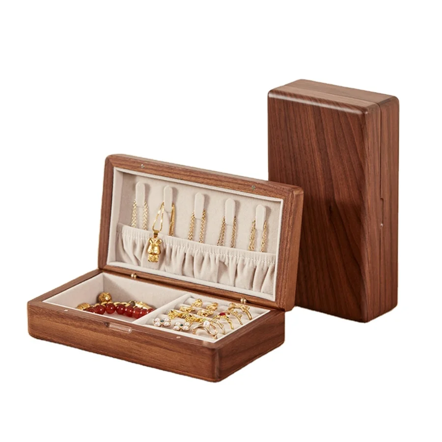 Hot  Custom Small Storage Wooden Bracelet Jewelry Box Beautiful Necklace Jewellery Case