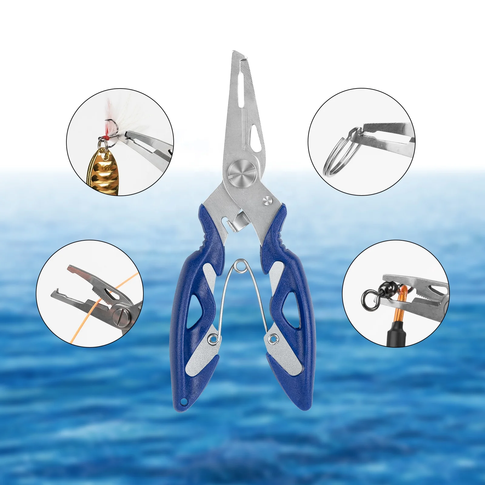 Pullther stainless steel multifunctional fishing pliers, saltwater fishing accessories, strong fishing pliers