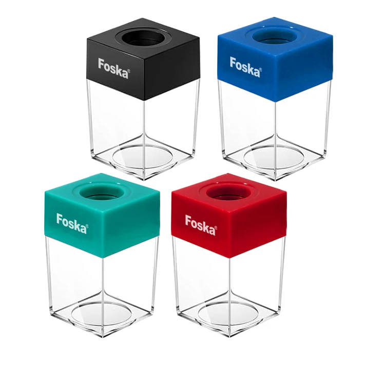 Foska Paper Clip Dispenser Holder Magnetic Paper Clips Organizer Plastic Paper Clip Dispenser for Desk Container Storage Office