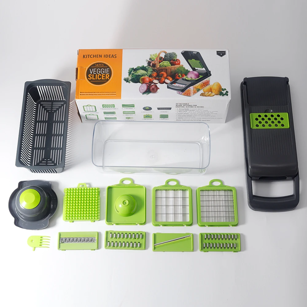 Multifunctional mandoline slicer Manual 16 in 1 chopper kitchen a dicer vegetable cutter