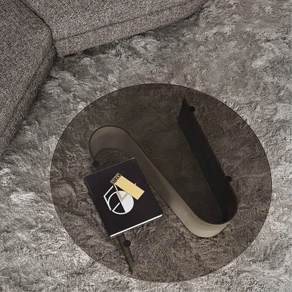 high end furniture glass top modern coffee table with stainless steel bronzed base bander table tempered glass top