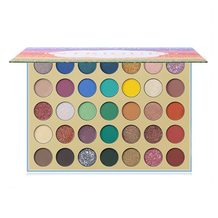
Beauty 35 Color Rainbow Plate Eye Shadow Shimmer Matte Sequin Eyeshadow Cross-Border Makeup Eye Shadow Plate 