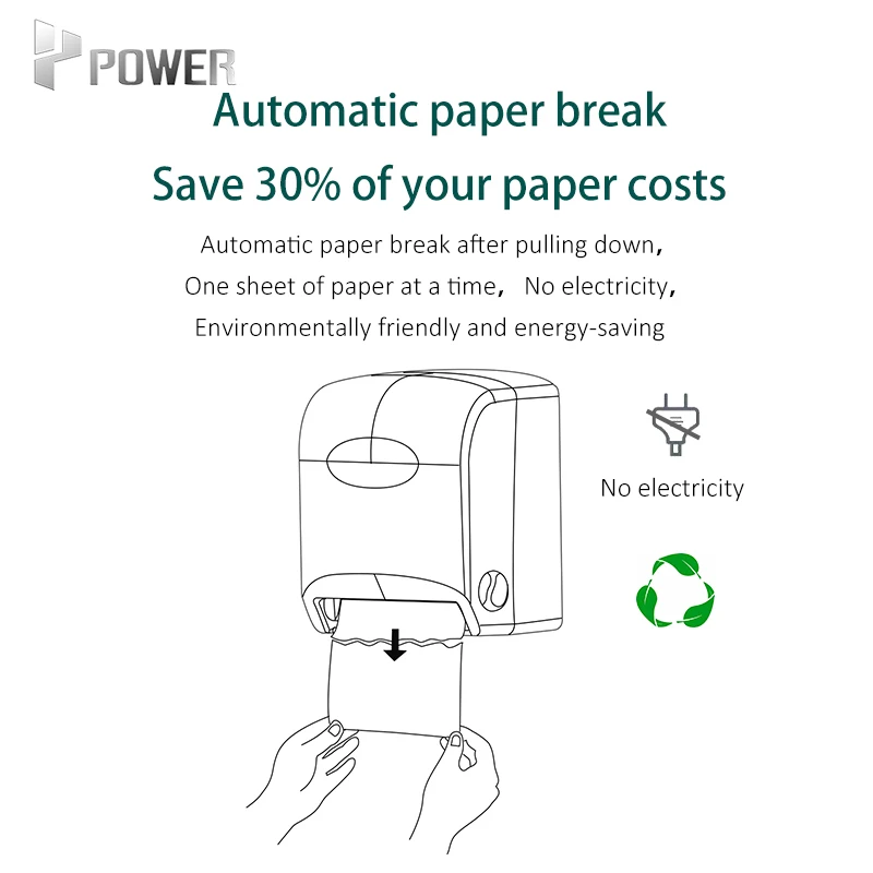 Environmentally Friendly Semi-automatic Toilet Reusable Paper Plastic Towel Wall Mounted Automatic Big Tissue Paper Dispenser