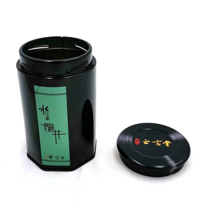 Герметичная металлическая банка для чая с крышкой винтовой жестяная маття 30 г