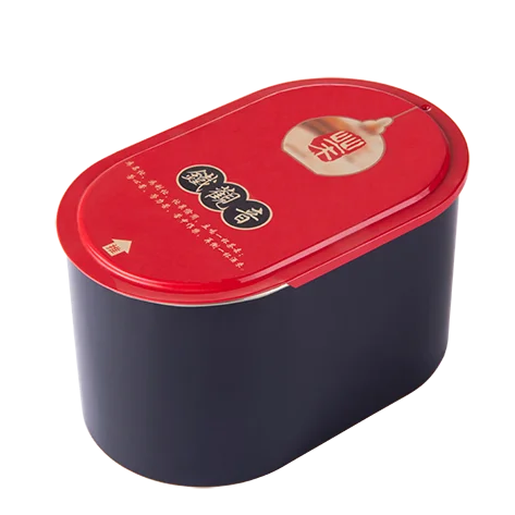 metal tin oval shape storage box tea candy biscuit snack food tin box