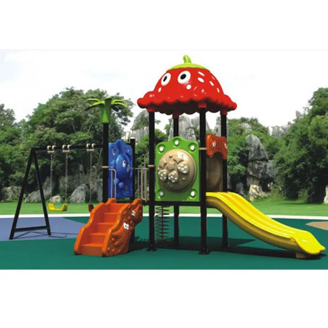 Primary school and kindergarten play games children plastic slide outdoor
