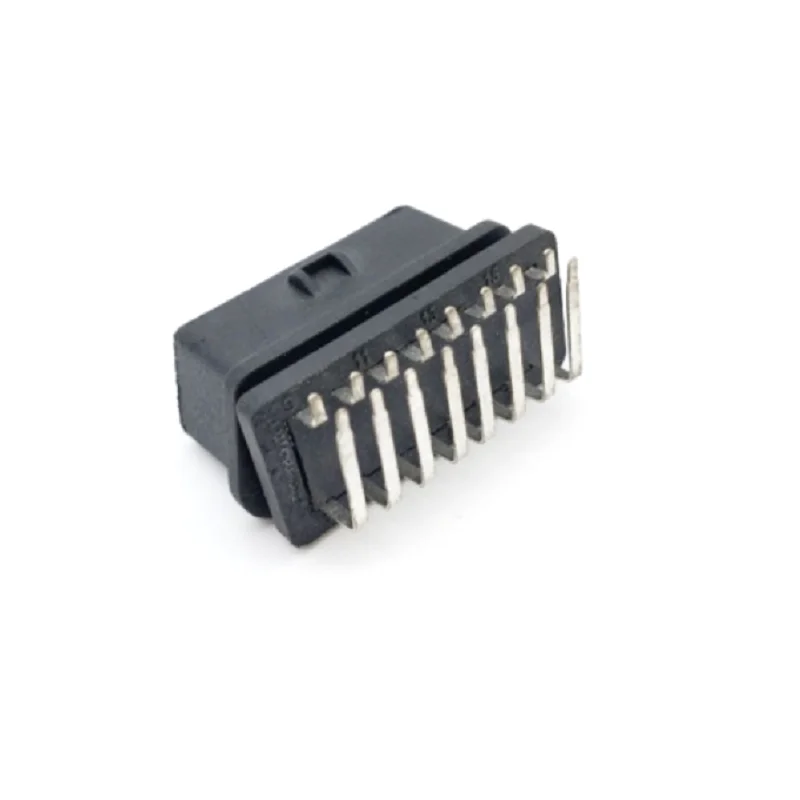 90 Degree PCB Mount 16 Pin OBD II Female Connector