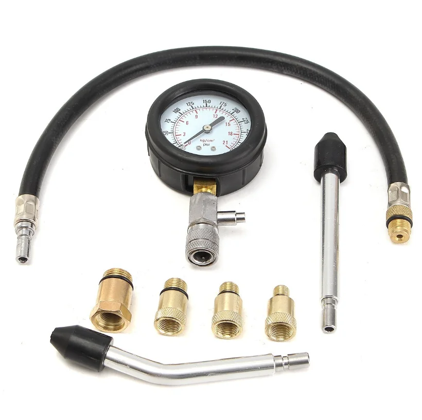 Испытательный инструмент для измерения давления в двигателе 0-300psi 8 шт.