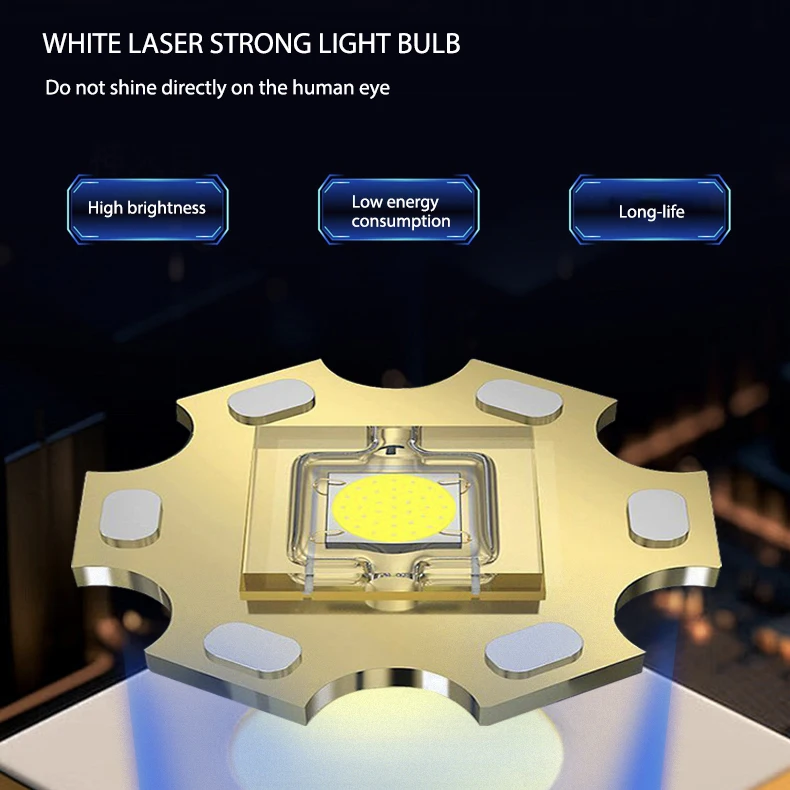 Hot Sale Digital Power Display Cob Telescopic Zoom Usb Rechargeable Aluminum Alloy White Led Torches Lights Tactical Flashlight