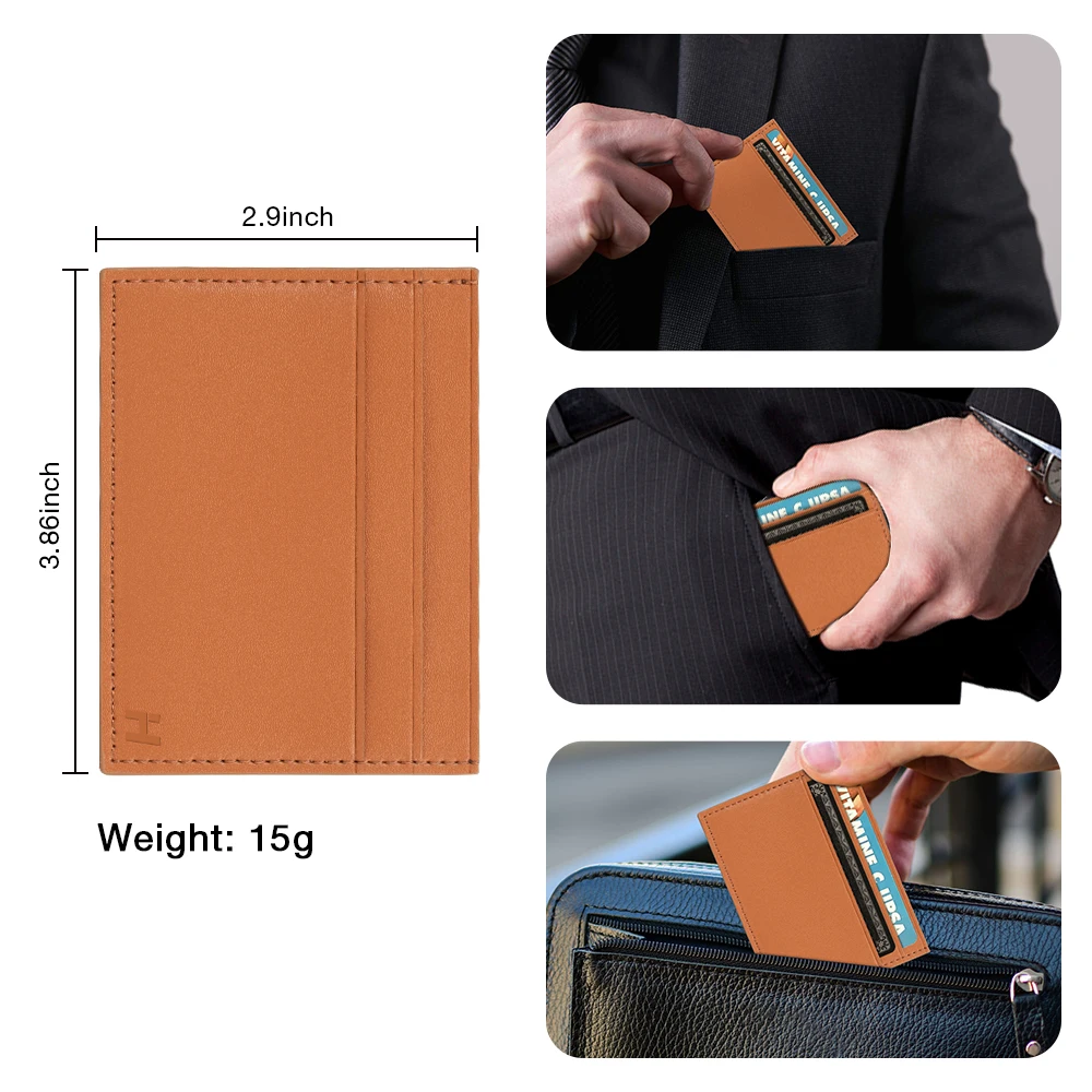 Custom pu leather coin wallet card holder magnetic business card card wallet pu leather coin wallet manufacturer