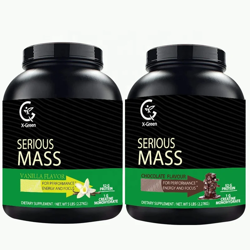 OEM Serious Mass Weight Gainer Protein Powder Vitamin C Zinc and Vitamin D for Immune Support 5 Pound Vanilla Flavor