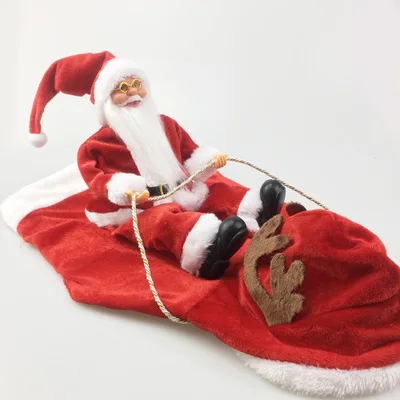 
Pet dog Christmas costumes Santa Claus riding costumes Christmas pet clothes riding deer pet Christmas supplies 