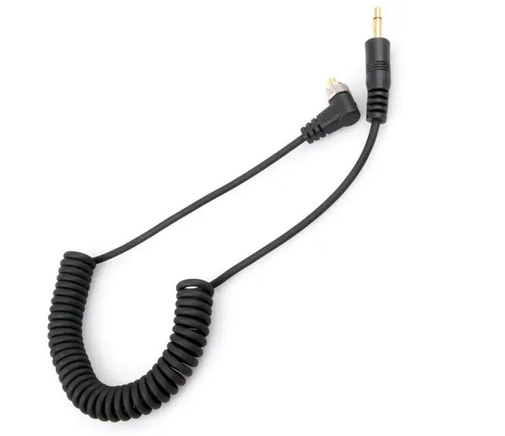 3.5mm Flash Sync Cable Cord with Screw Lock to Male Flash PC