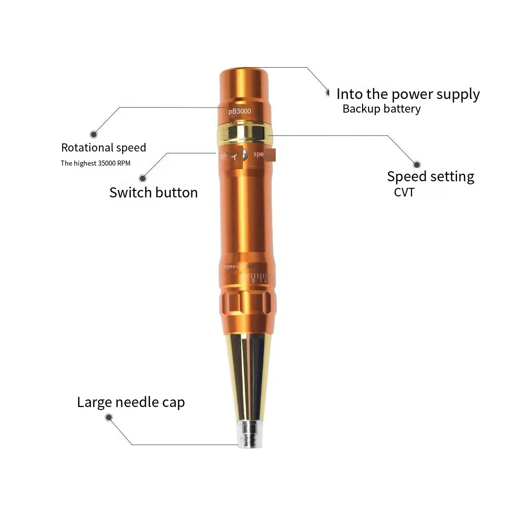 Wireless PMU Permanent Makeup Tattoo Machine Tattoo Pen With Rechargeable Battery